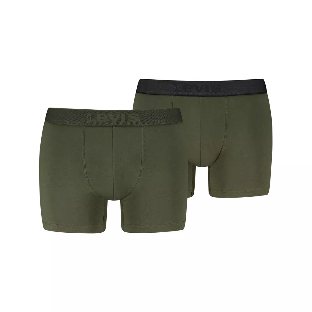 Boxers Levis SOLID BASIC BOXER ORGANIC COTTON Pack de 2 Kaki EU S,EU M,EU L,EU XL hommes