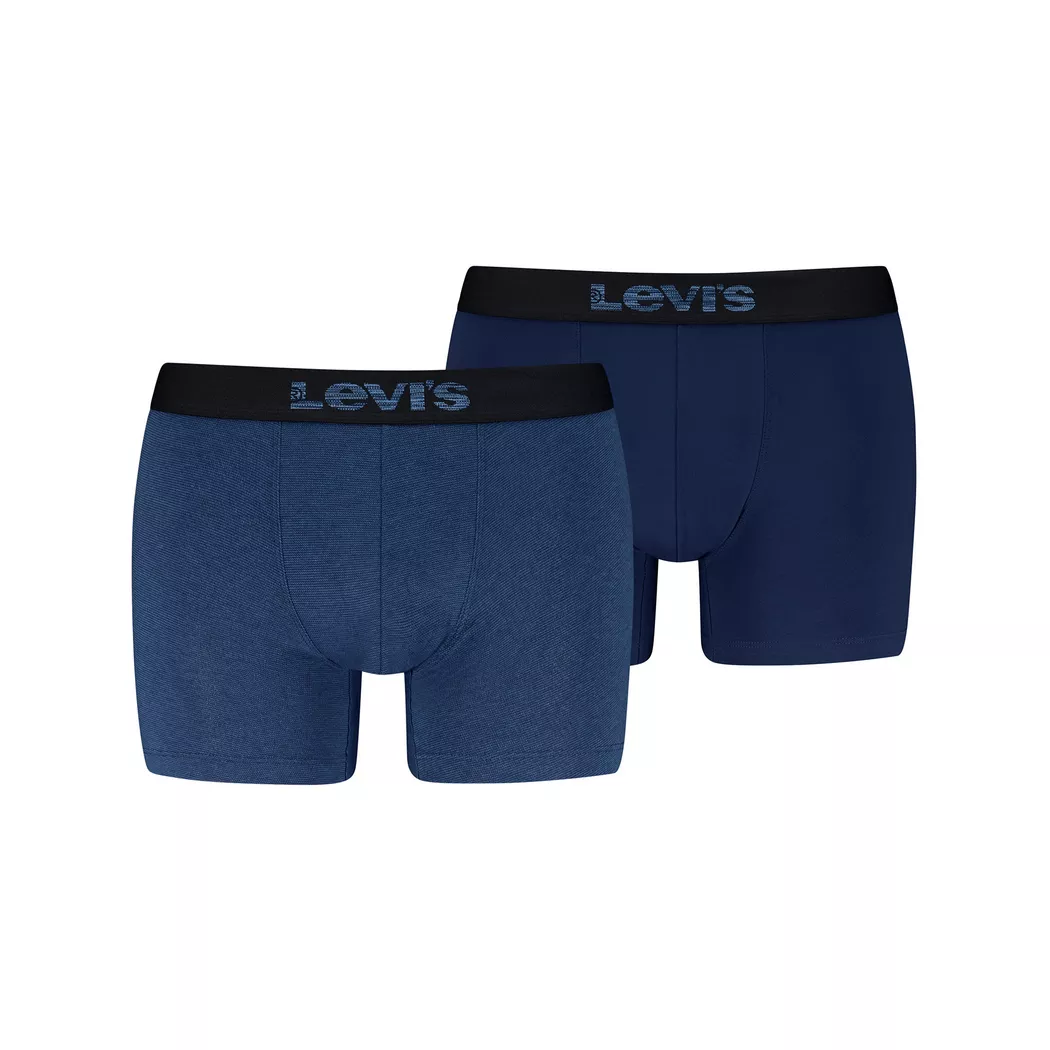 Boxershorts LEVI'S, Herren, Gr. L, dunkelblau, Single Jersey, Obermaterial: 95% Baumwolle, 5% Elasthan, körpernah, Unterhosen, Baumwoll-Stretch, ohne Eingriff