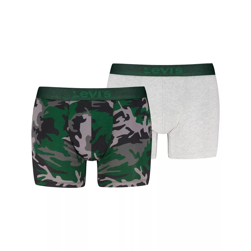 Levi´s Underwear Boxers 701238426 2 Unités Green / Grey Melange S Homme