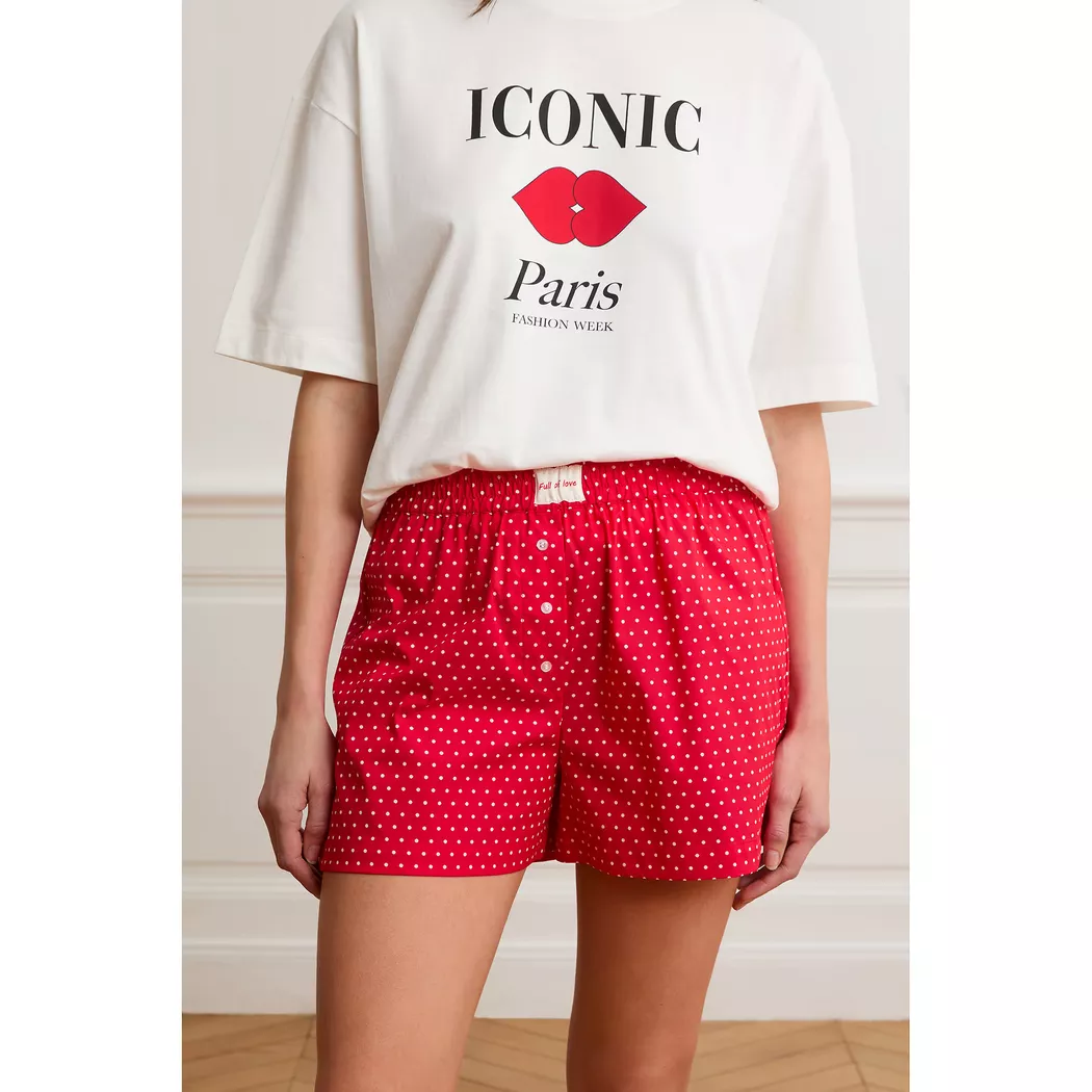 Etam Damen Pyjamashorts Rot M 2