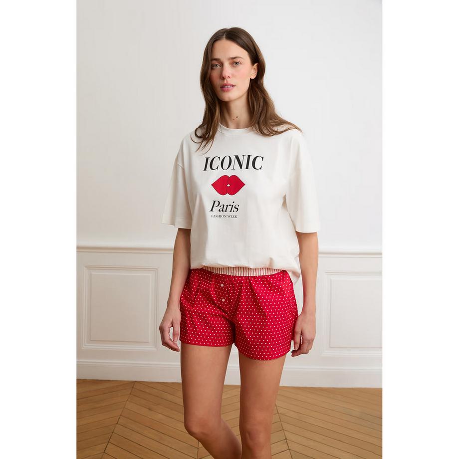 Etam Short de pyjama à pois  