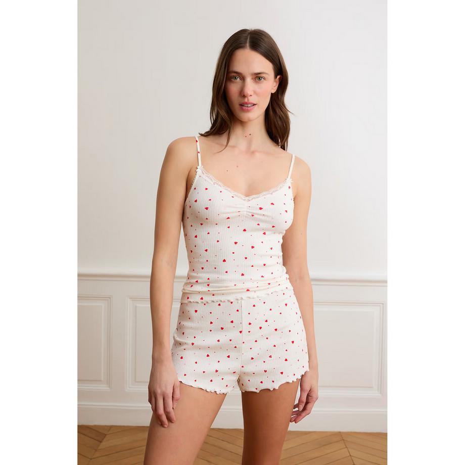 Etam Top sans manches à imprimé cœurs  