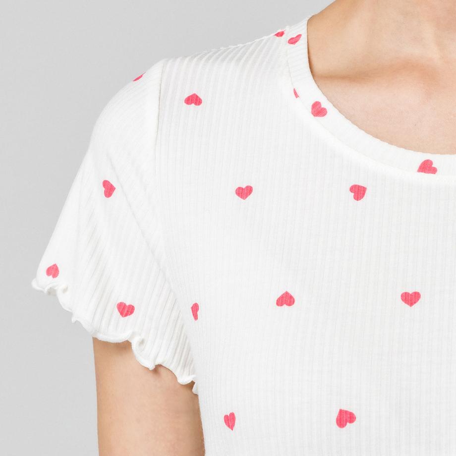 LASCANA Chemise de nuit imprimé cœurs  