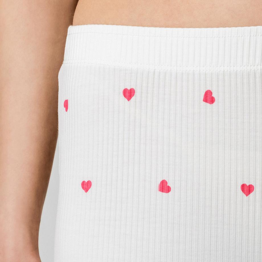 LASCANA Set Pigiama a Costine Stampa Cuori  