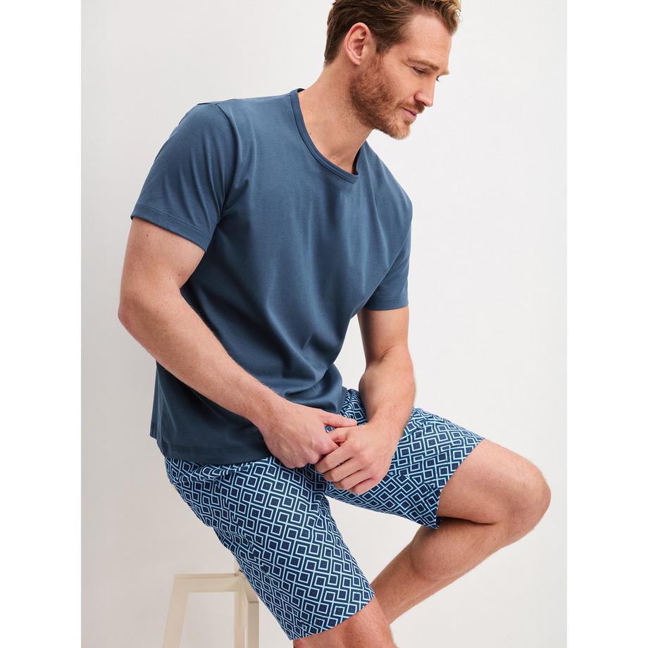 CALIDA Kurzarm Ringel Pyjama Set  