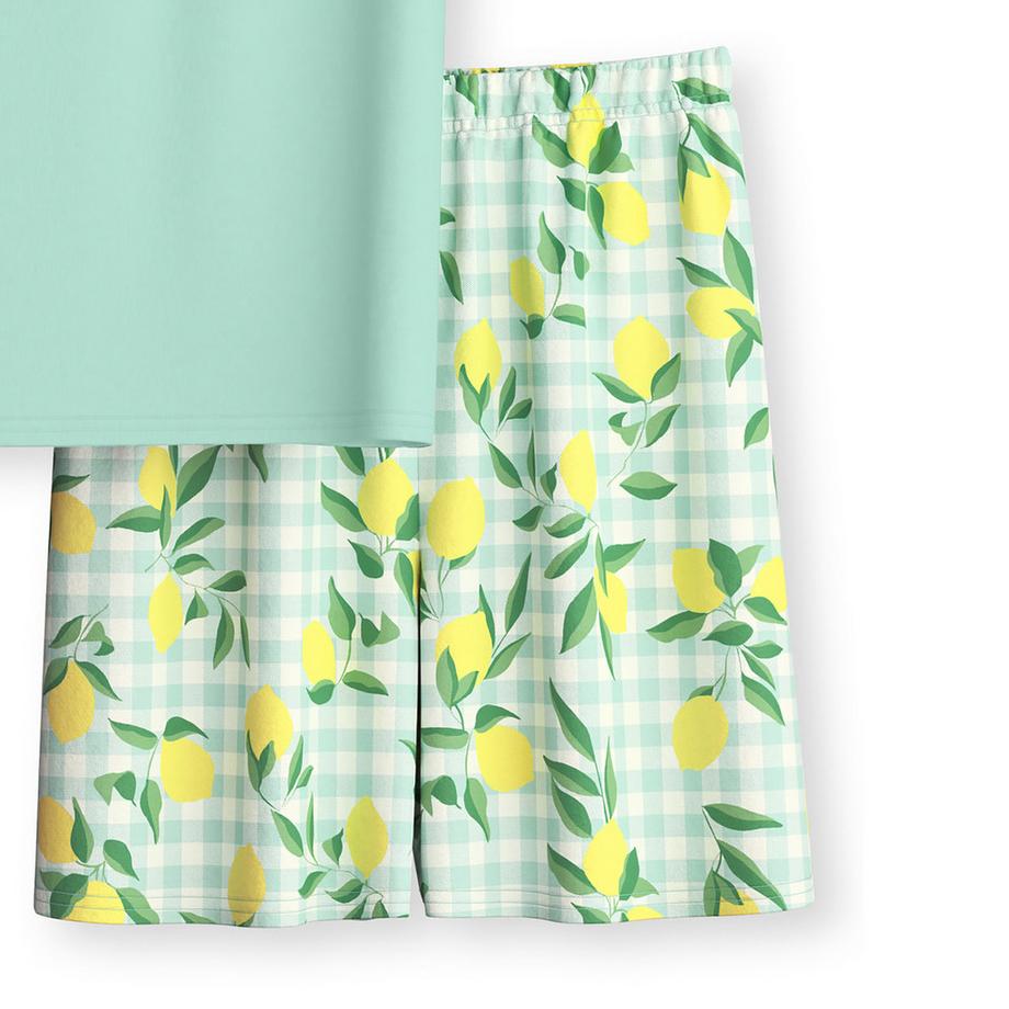 CALIDA Ensemble de Pyjama Manches Courtes Imprimé Citron  