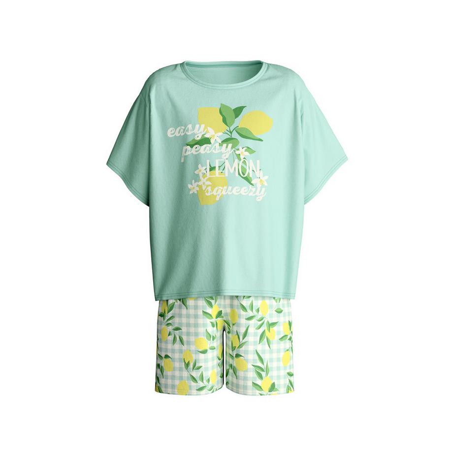 CALIDA Ensemble de Pyjama Manches Courtes Imprimé Citron  
