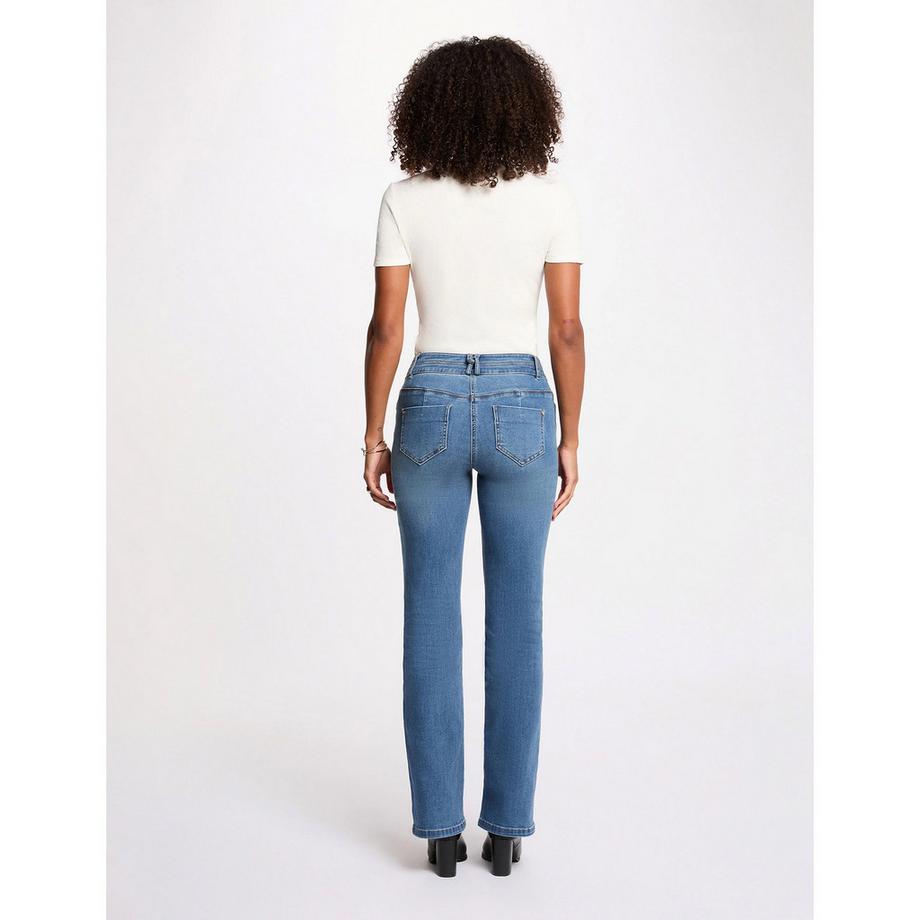 MORGAN T-shirt a costine con scollo a V e bottoni decorativi  