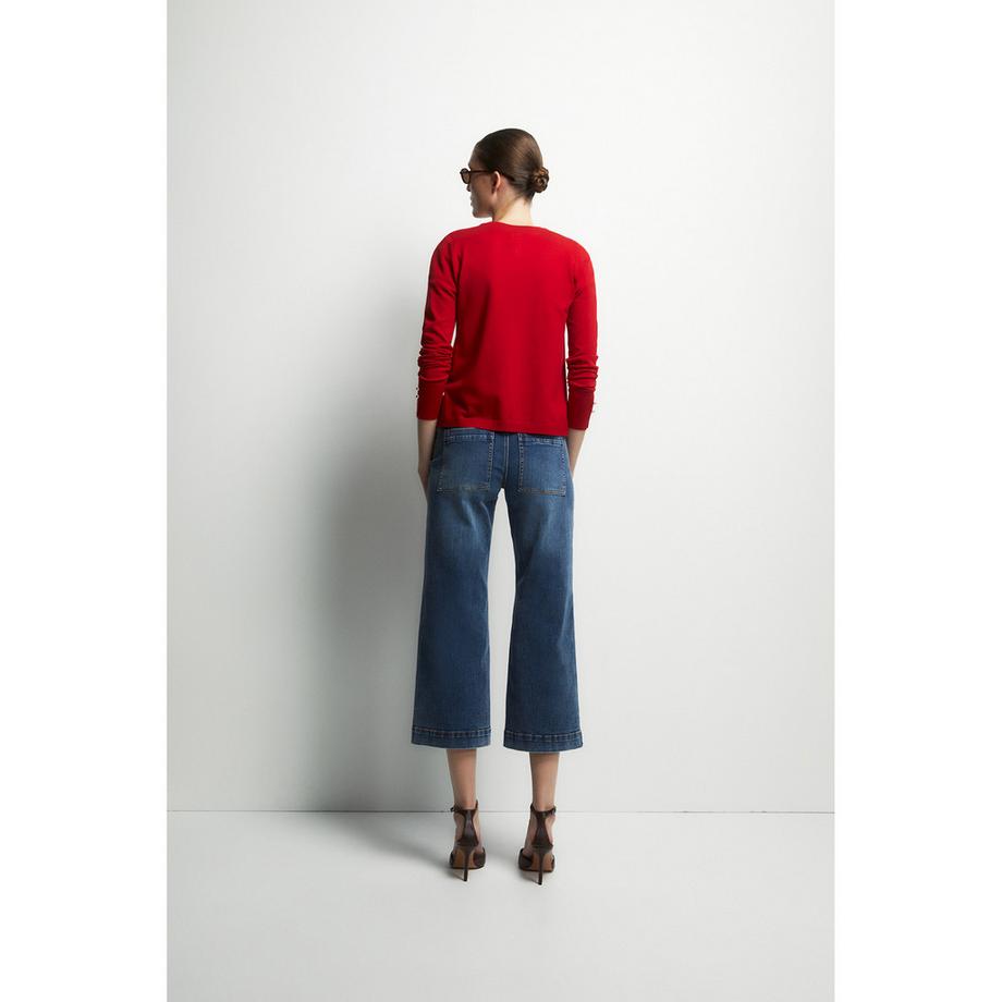 Sfera Jeans Cropped Gamba Larga  