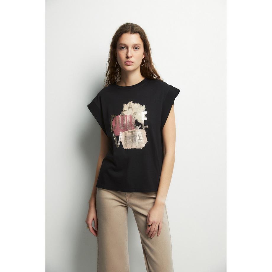 Sfera T-Shirt con stampa leopardata  