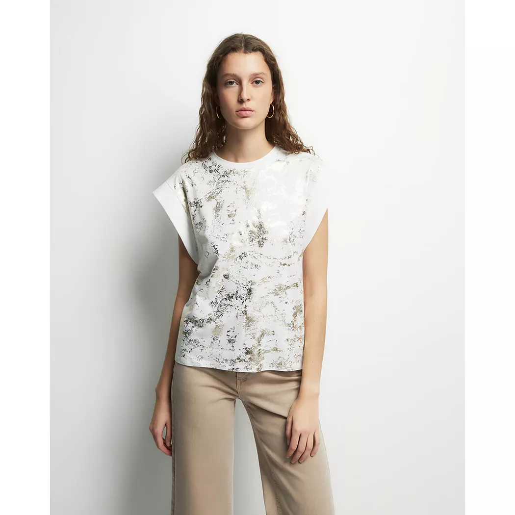 Sfera - T-Shirt, für Damen, Creme, Größe L