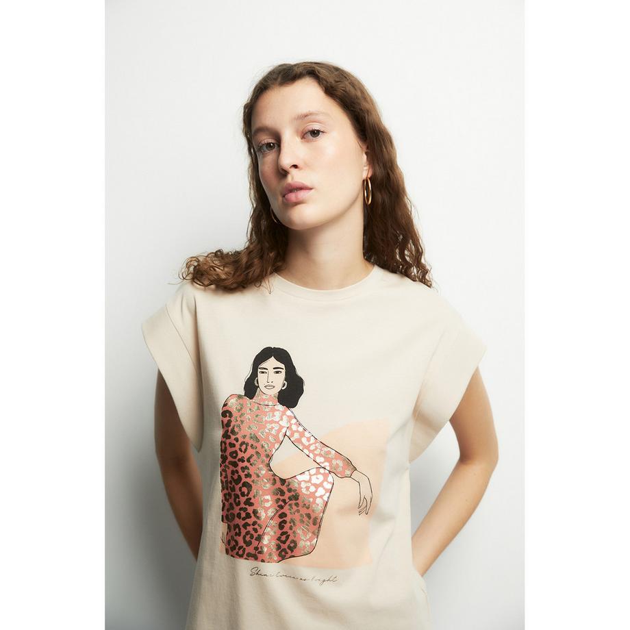 Sfera T-shirt à Imprimé Métallique  