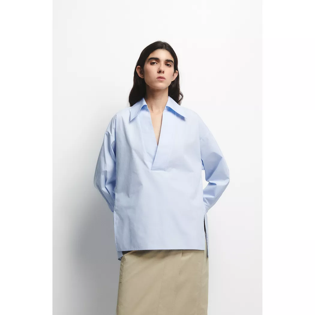 Sfera - Polo Shirt, für Damen, Blau Bedruckt, Größe S