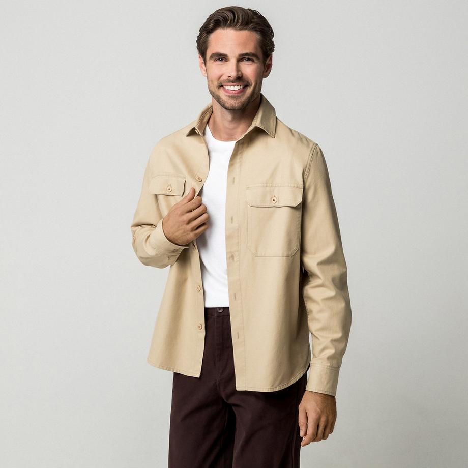 Manor Man Manor Man Overshirt à Fermeture Boutonnée et Poches Poitrine  