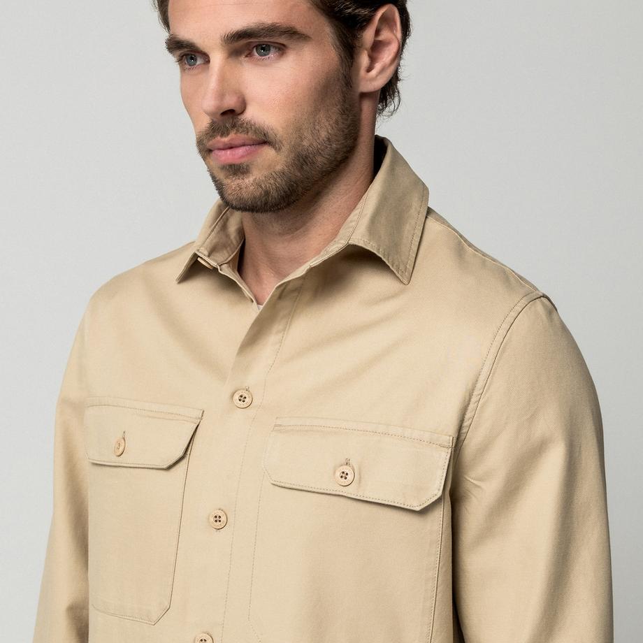 Manor Man Manor Man Overshirt à Fermeture Boutonnée et Poches Poitrine  