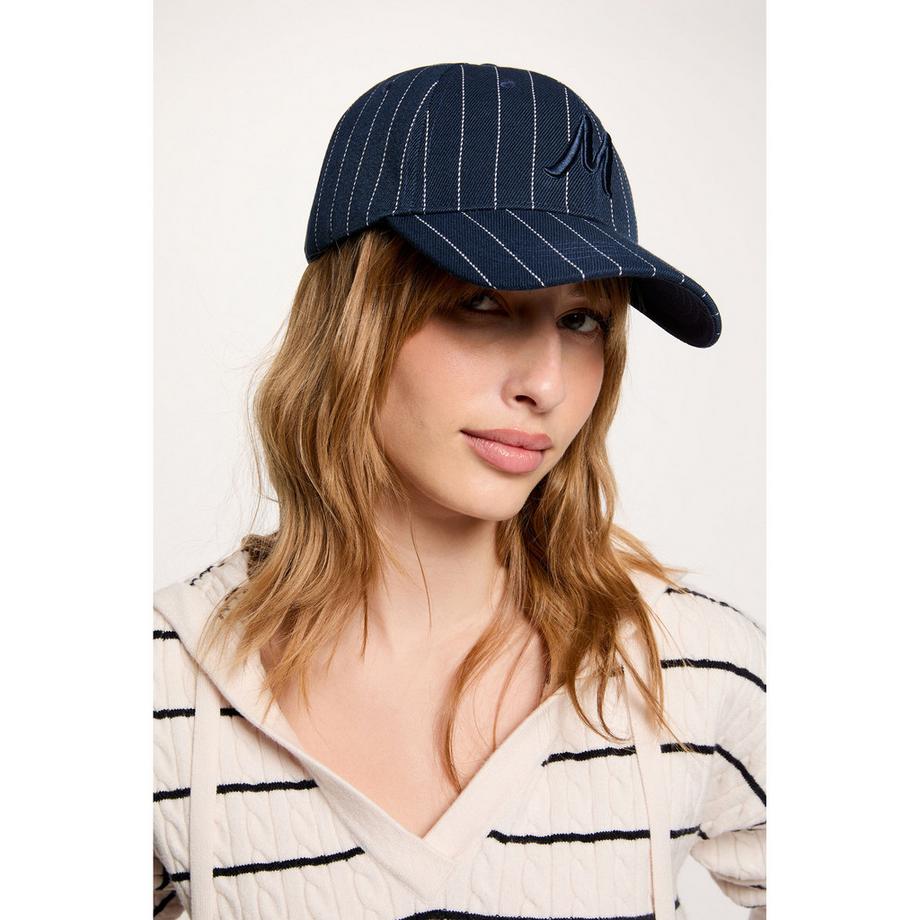 MORGAN Cappellino gessato con logo ricamato  