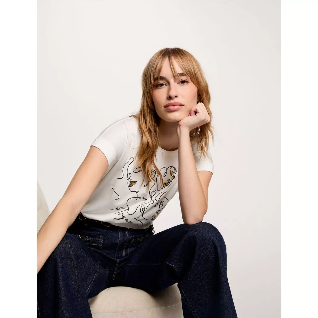 Morgan - T-Shirt, für Damen, Leinen, Größe S