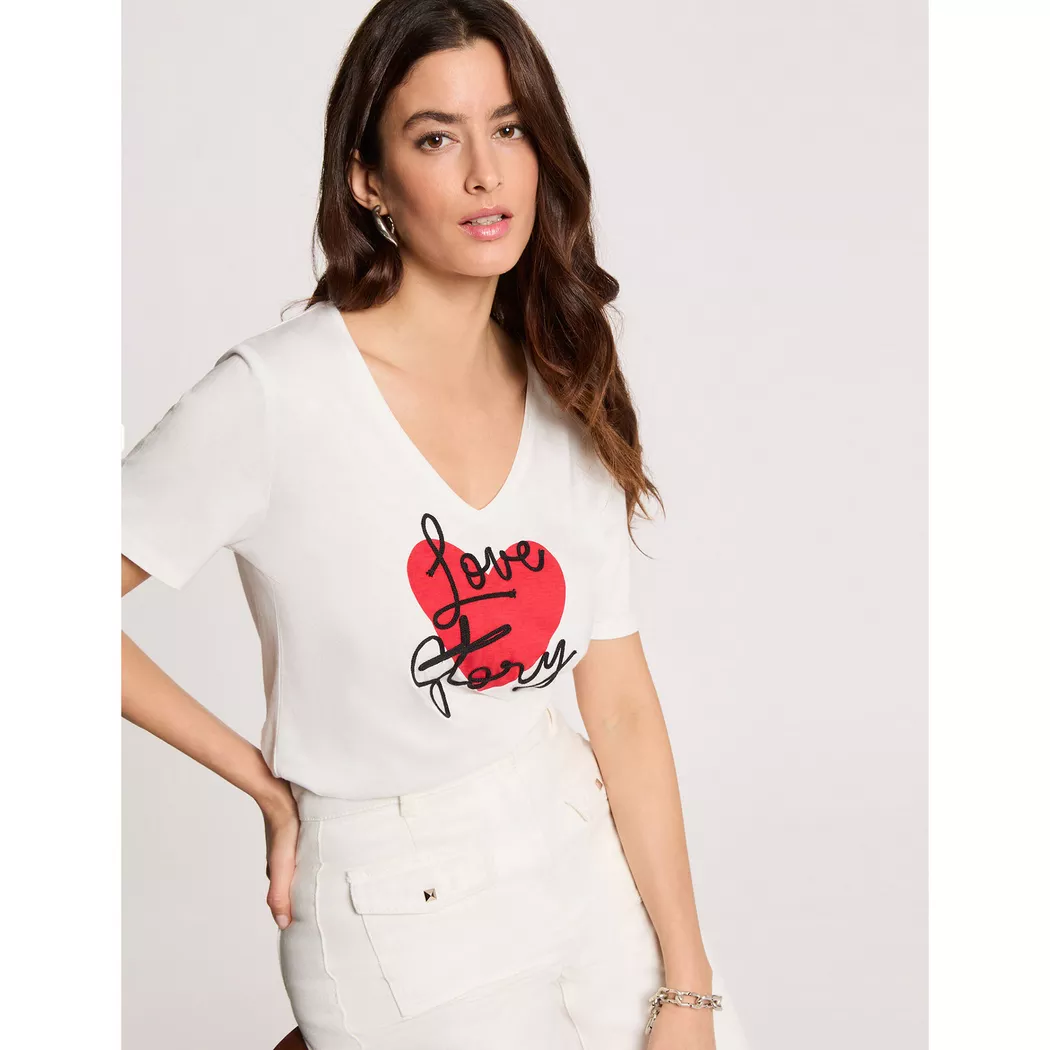 Morgan - T-Shirt, für Damen, Leinen, Größe M 7