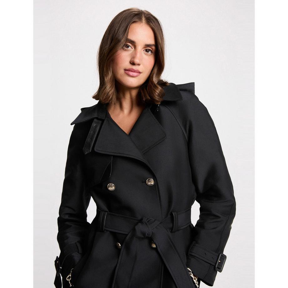 MORGAN Trenchcoat mit Kapuze doppelreihig  