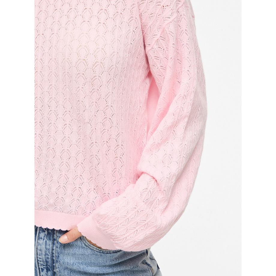 VILA Maglione con Lavorazione a Maglia Fantasia  