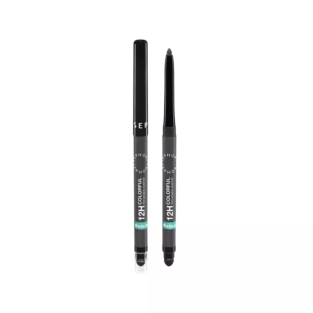 SEPHORA - 12H COLORFUL - Wasserfester einziehbarer Augenstift, 0.3  g,  Matte charcoal gray
