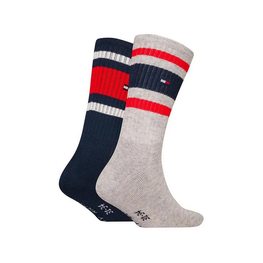 TOMMY HILFIGER TH KIDS SOCK 2P SPORT STRIPE Calze sport caviglie, 2-pack 