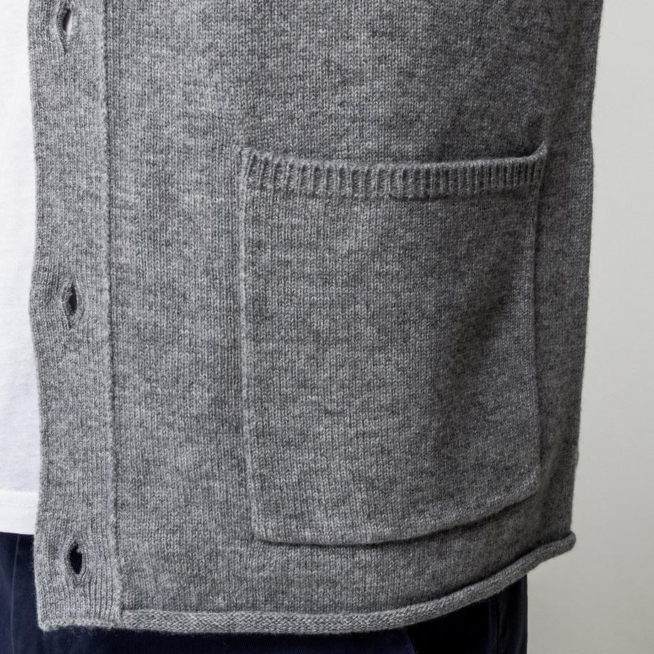 Manor Man Pullover à Col et Boutonnage Avant  