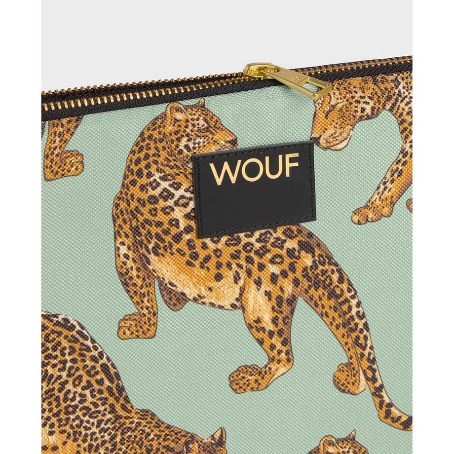 Wouf Étui pour ordinateur portable Emerald Leopard 