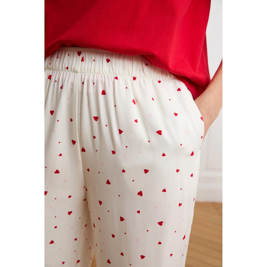 Etam Pantalon de pyjama imprimé cœurs  