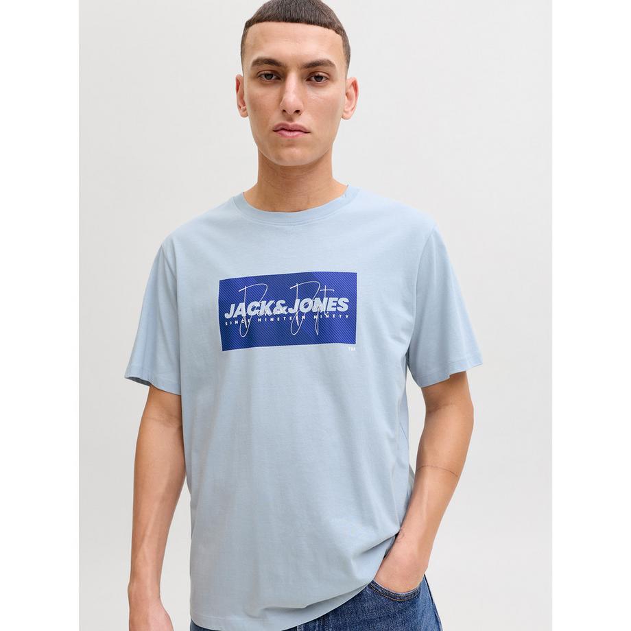 JACK & JONES Cole Print Col Rond T-Shirt Manches Courtes  