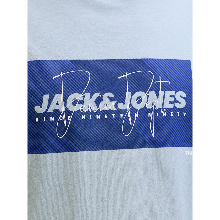 JACK & JONES Cole Print Col Rond T-Shirt Manches Courtes  