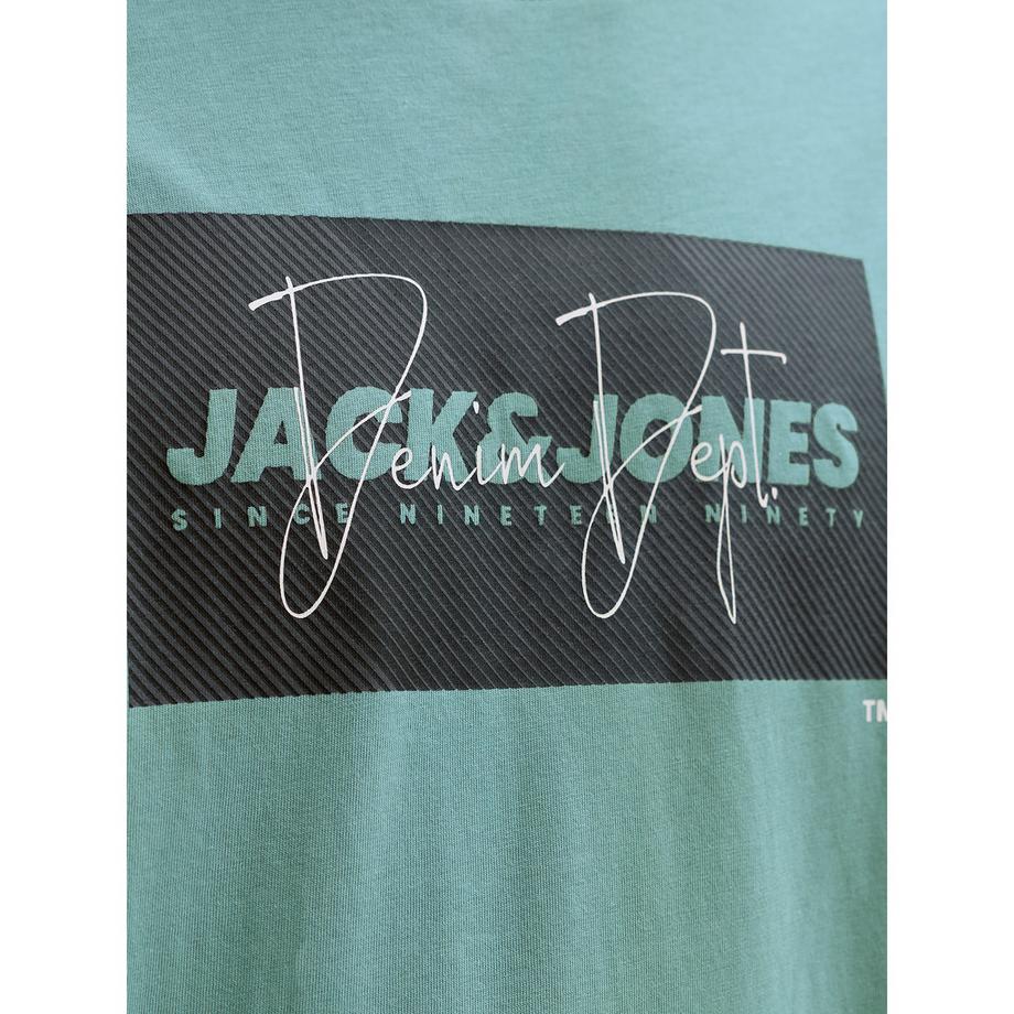 JACK & JONES Cole Print Col Rond T-Shirt Manches Courtes  