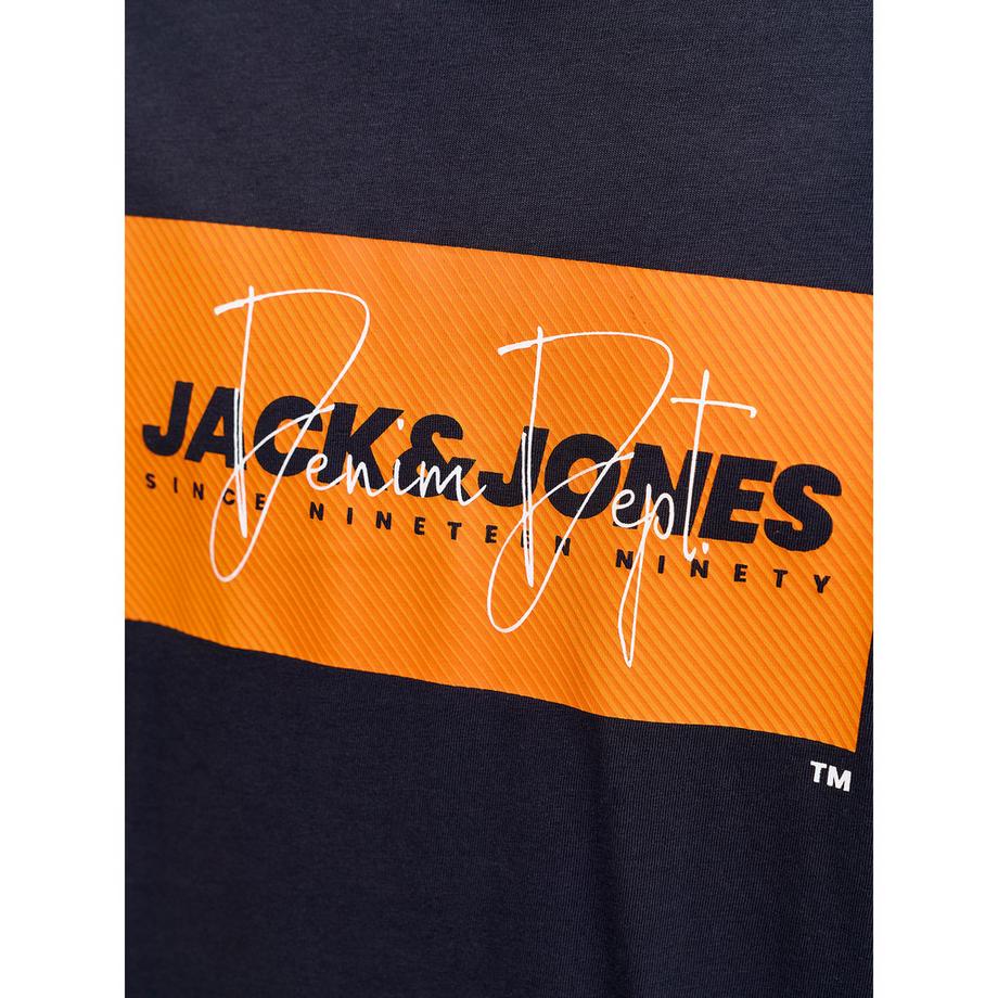 JACK & JONES Cole Print Col Rond T-Shirt Manches Courtes  