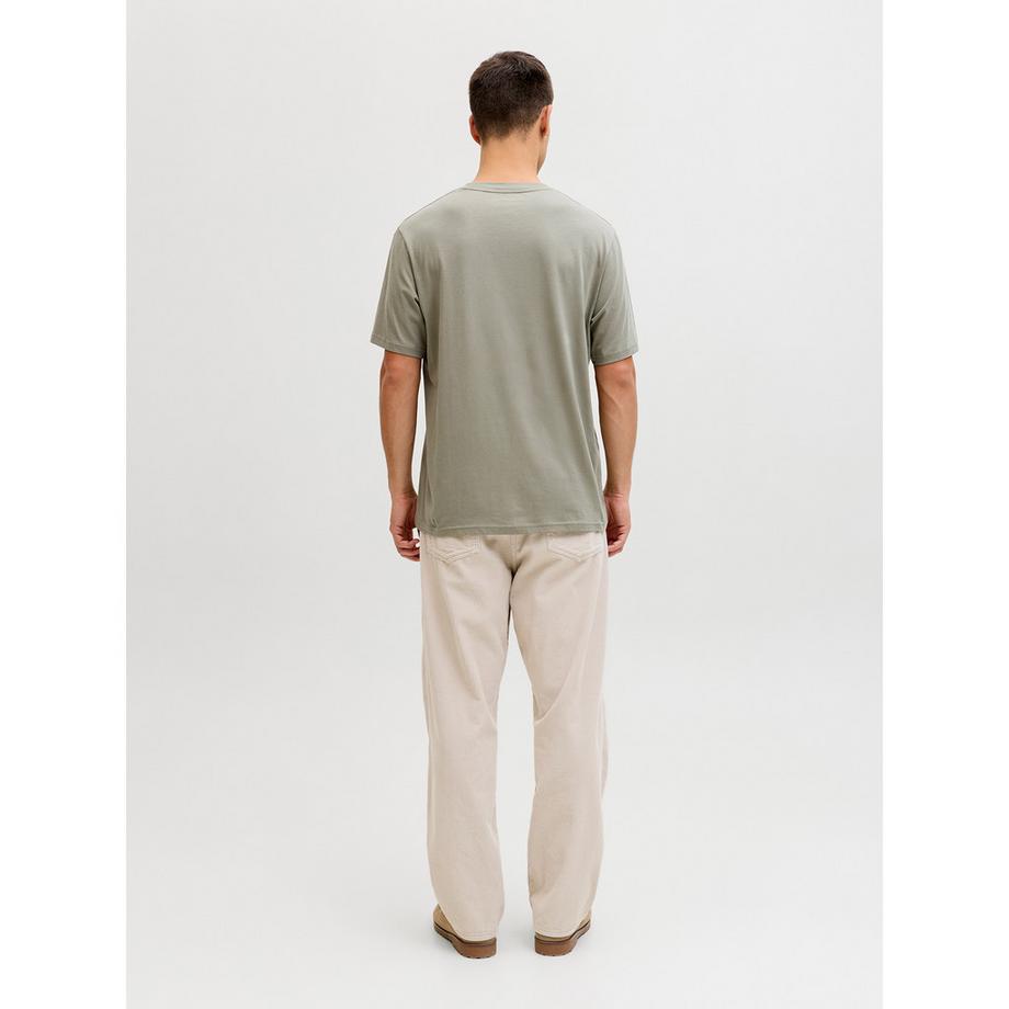 JACK & JONES Perry Rundhals T-Shirt mit Palmenprint  