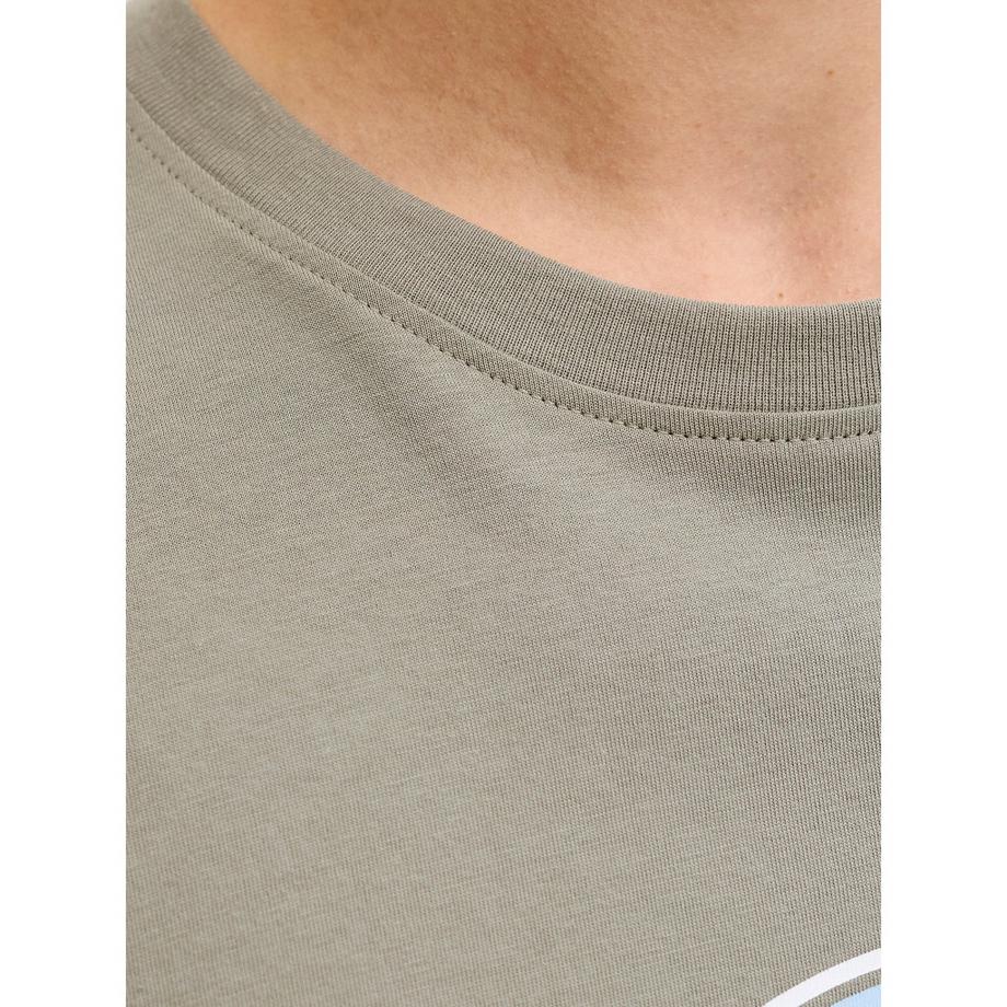JACK & JONES Perry Rundhals T-Shirt mit Palmenprint  