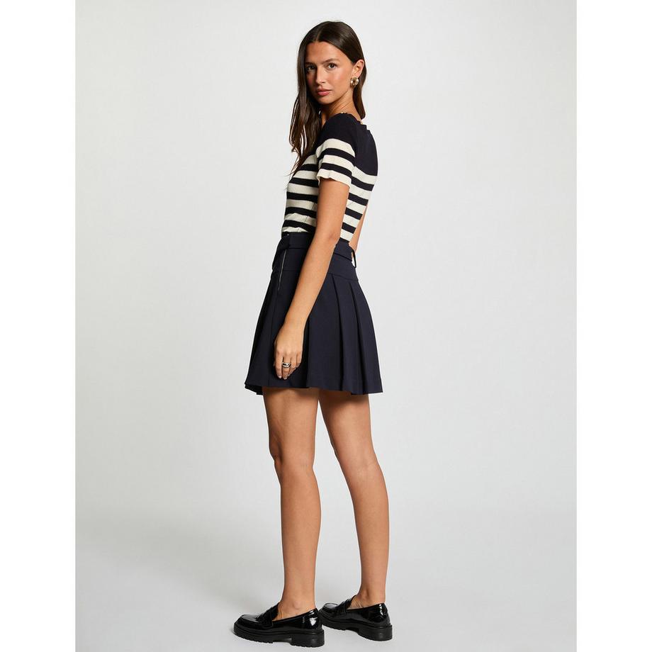 MORGAN Maglione Rigato Maniche Corte  