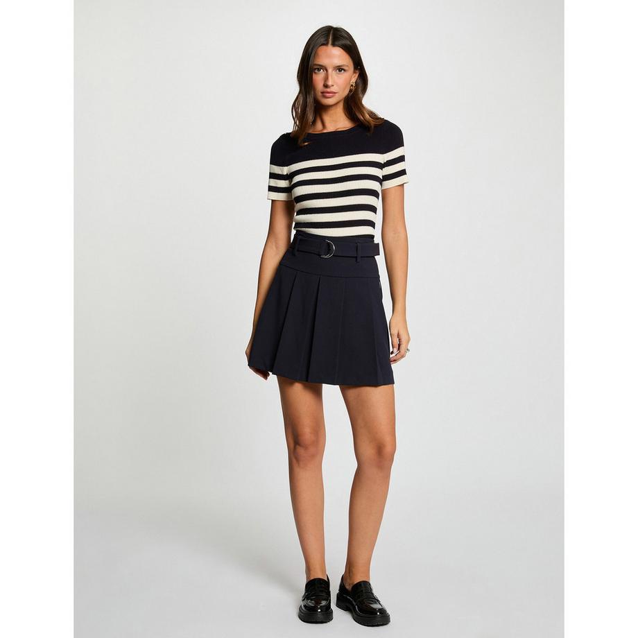 MORGAN Maglione Rigato Maniche Corte  