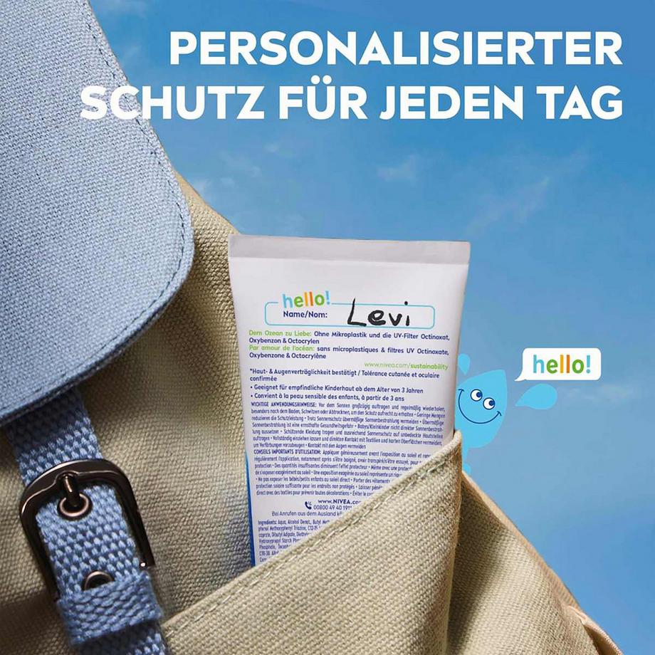 NIVEA SUN  Kids Daily UV Schutz Sensitiv Parfümfrei FPS 50+ 