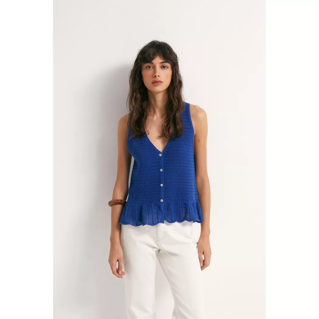 Sfera - Top, für Damen, Blau, Größe S