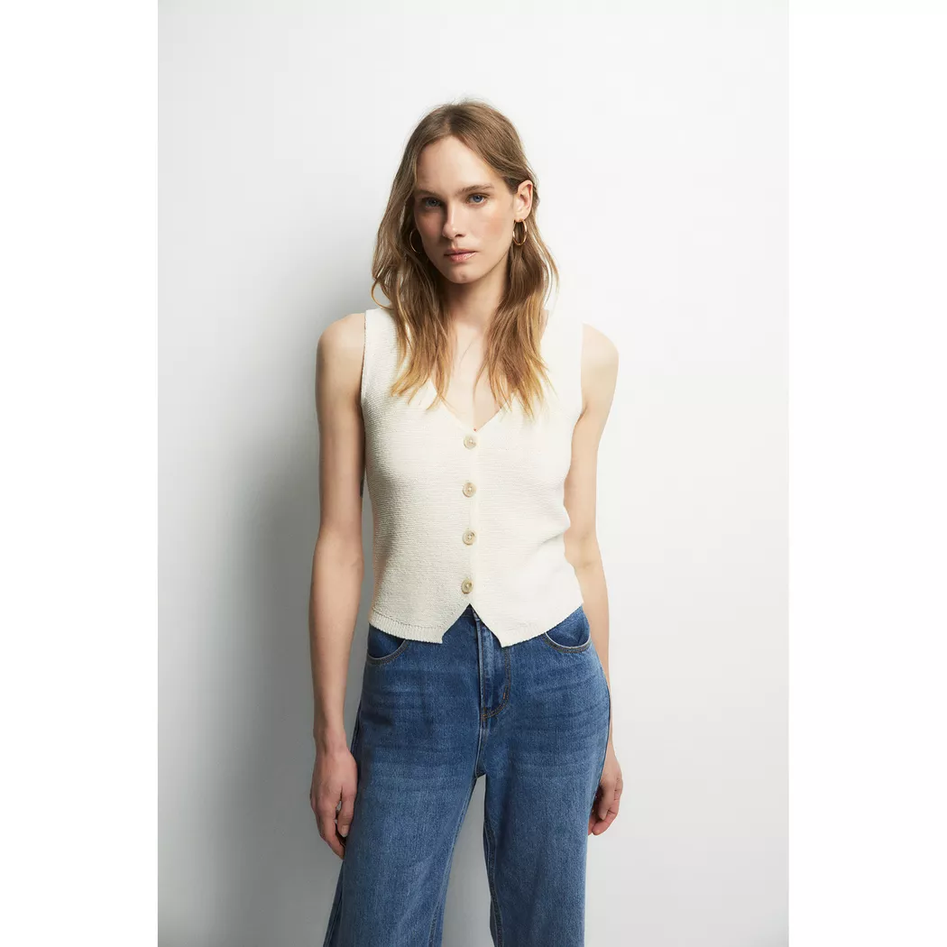 Sfera - Gilet, für Damen, Creme, Größe S