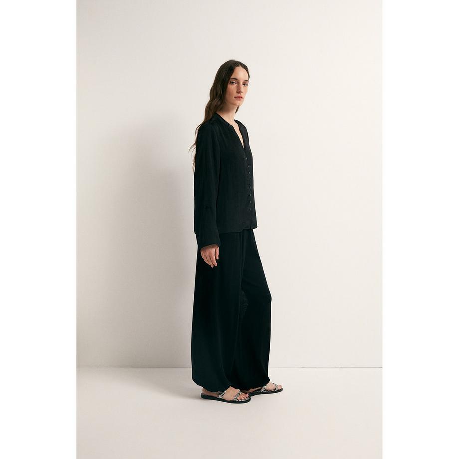 Sfera Langarm V-Ausschnitt Bluse  