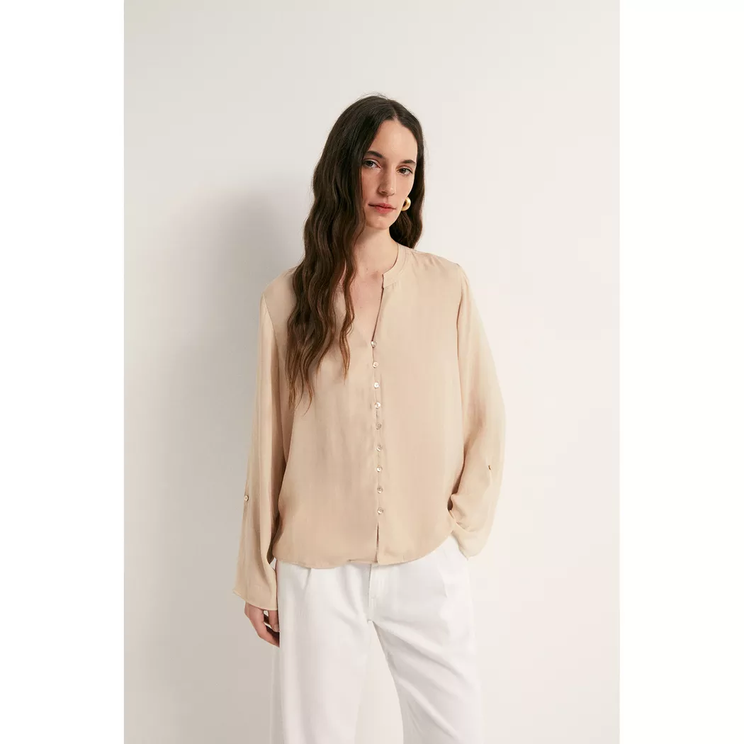 Sfera - Bluse, für Damen, Beige, Größe XL