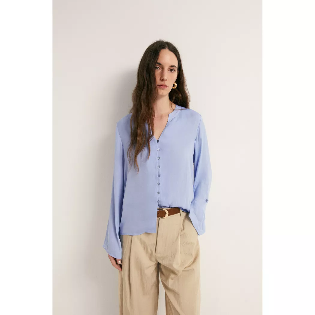 Sfera - Bluse, für Damen, Hellblau, Größe M