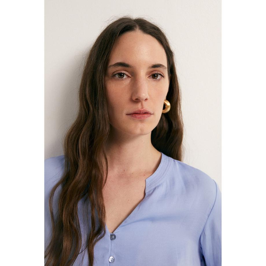 Sfera Langarm V-Ausschnitt Bluse  