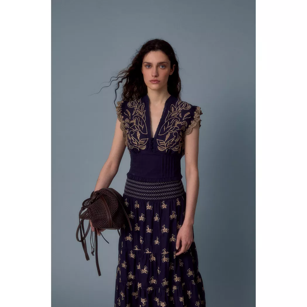 Sfera - Bluse, für Damen, Marine, Größe L