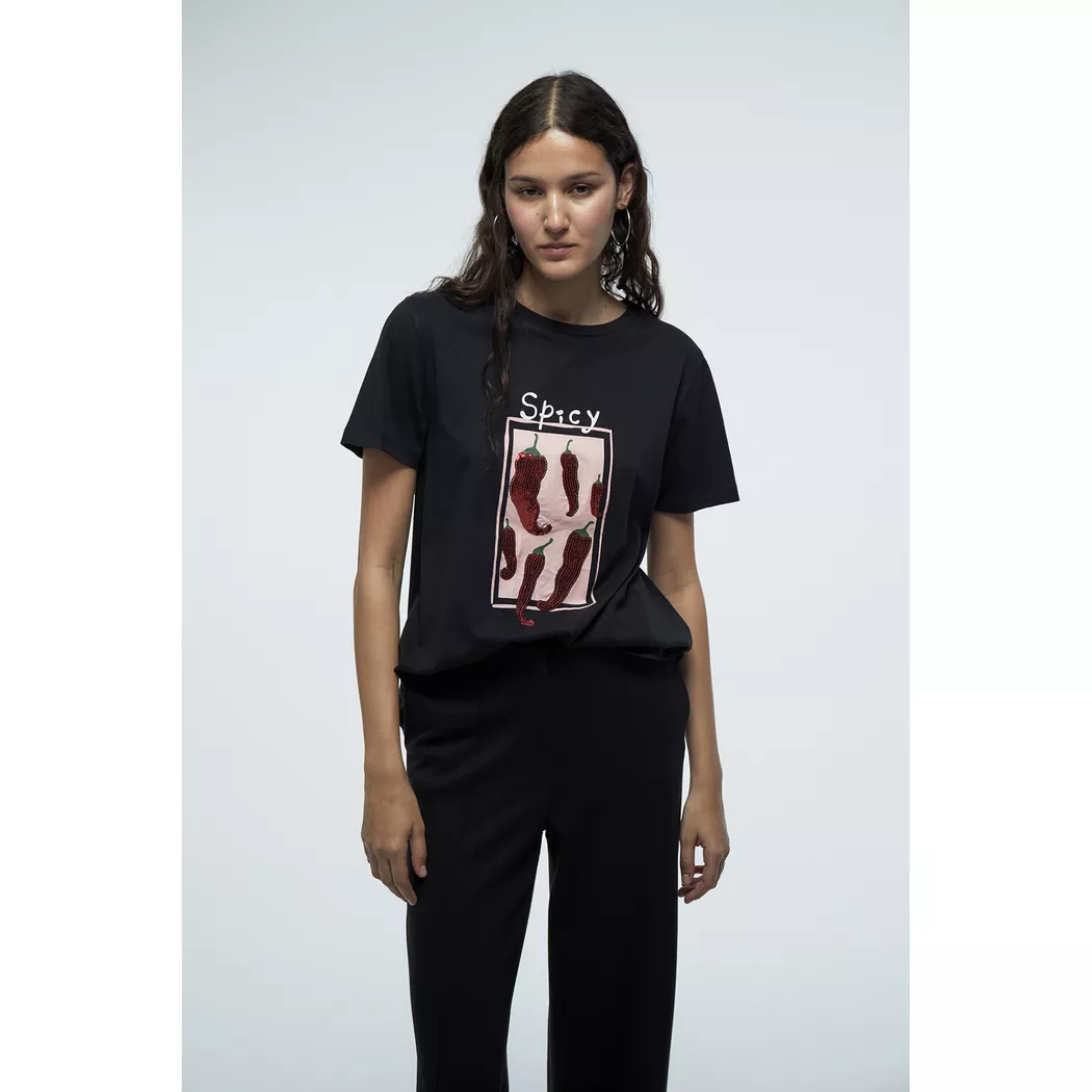 Sfera - T-Shirt, für Damen, Black, Größe S