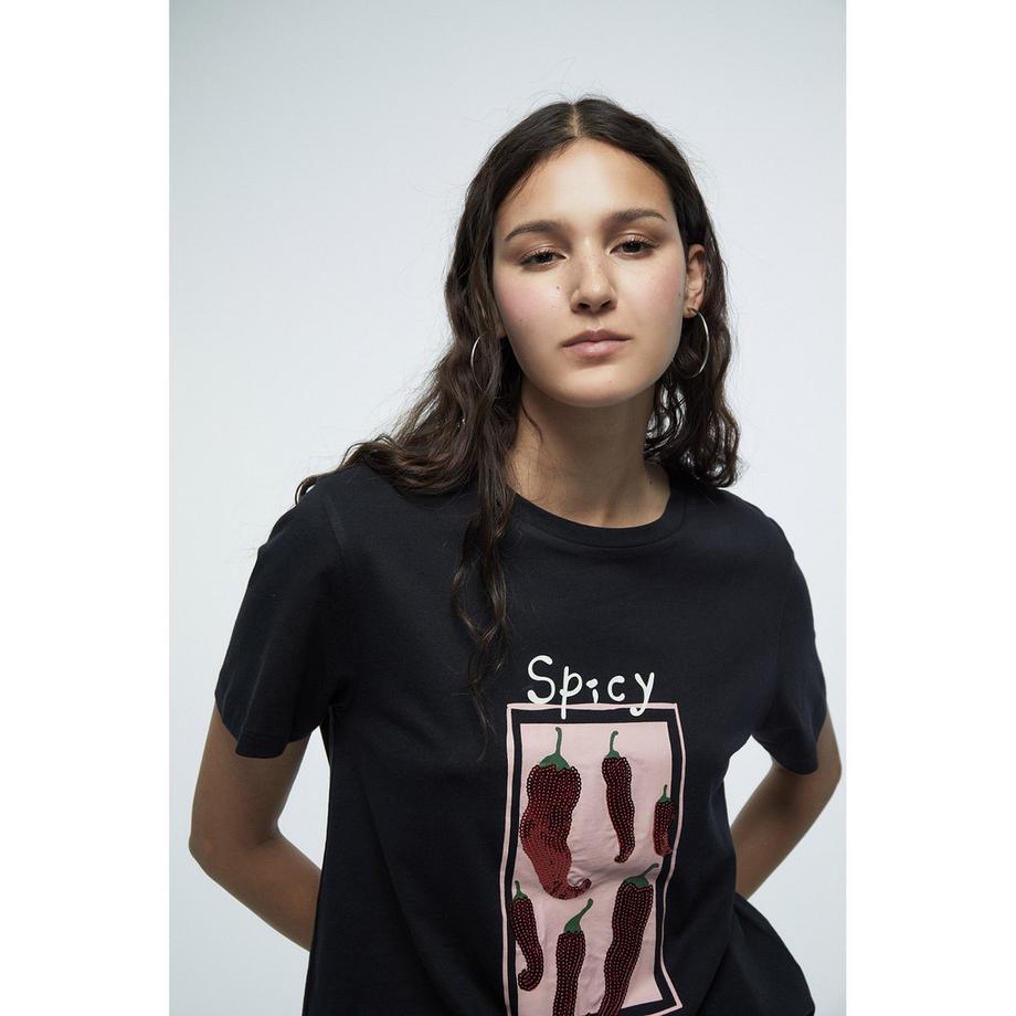 Sfera T-shirt imprimé piment épicé  