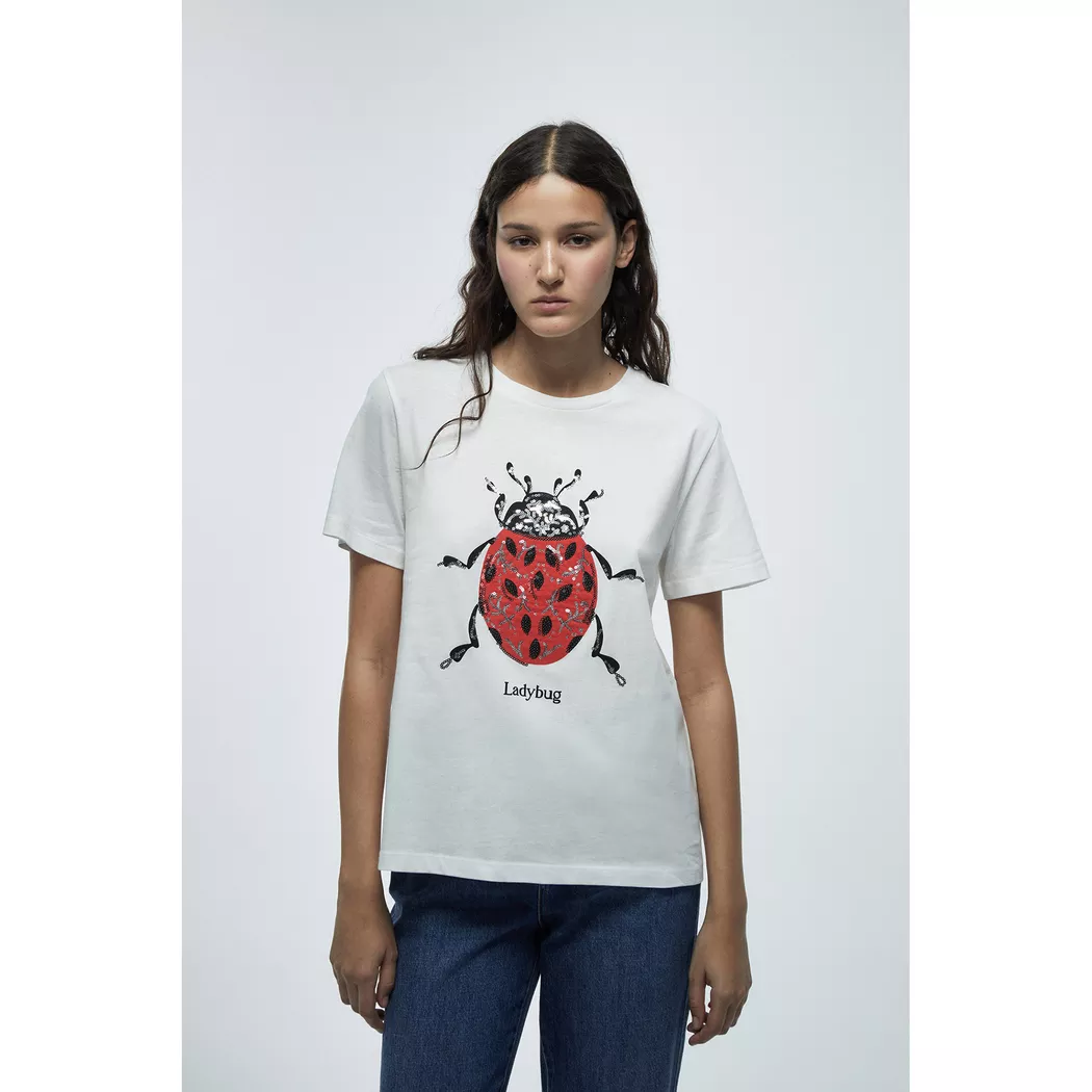 Sfera - T-Shirt, für Damen, Weiss, Größe L