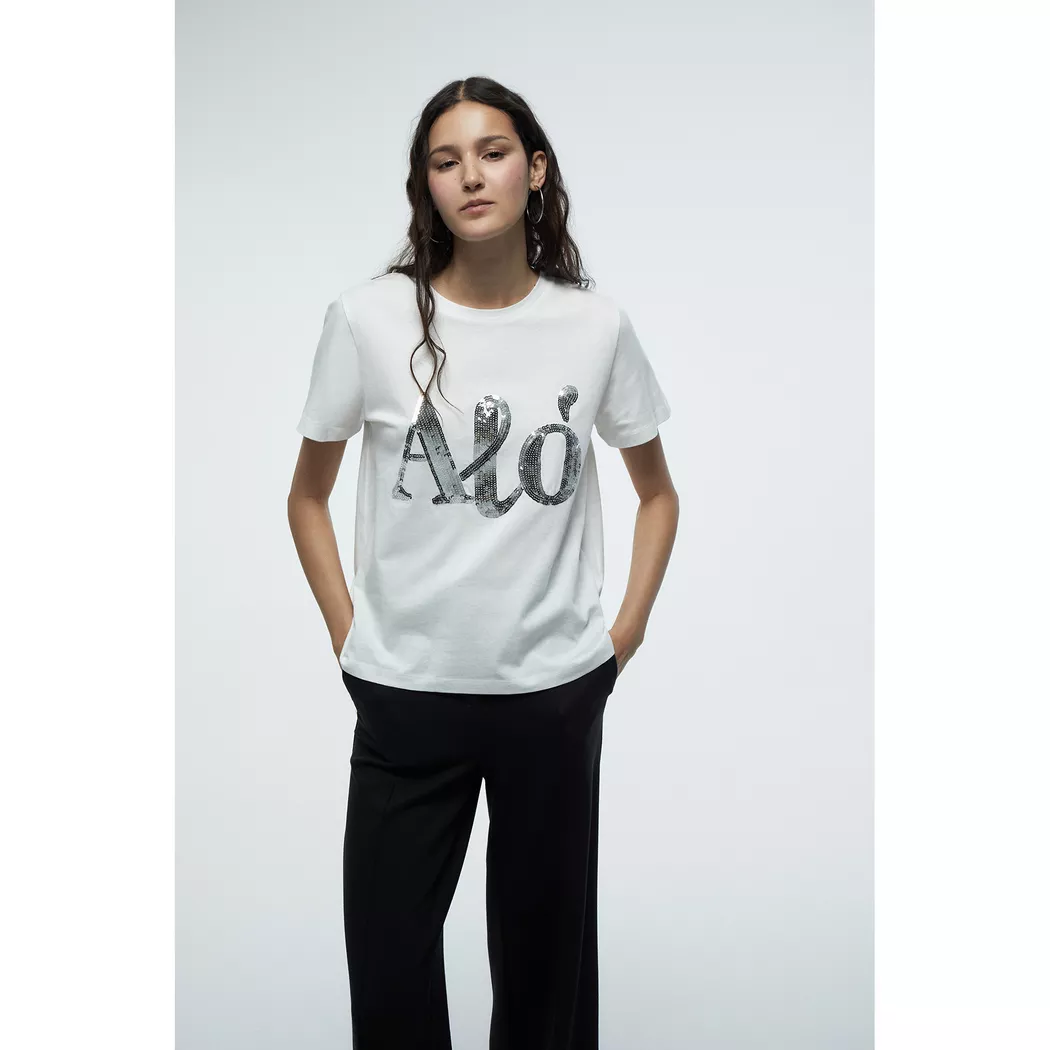Sfera - T-Shirt, für Damen, Creme, Größe M