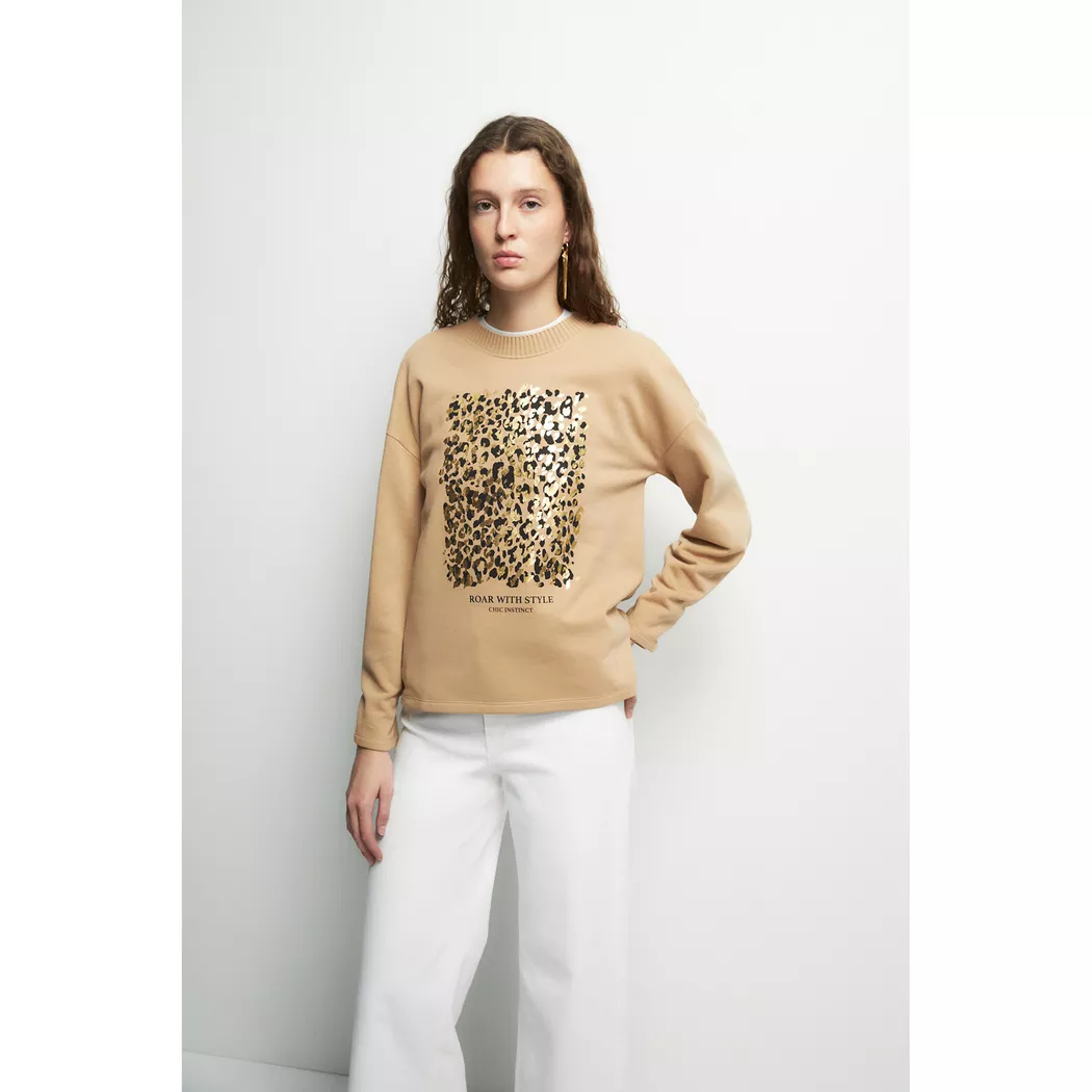 Sfera - T-Shirt, für Damen, Hellbraun, Größe XL